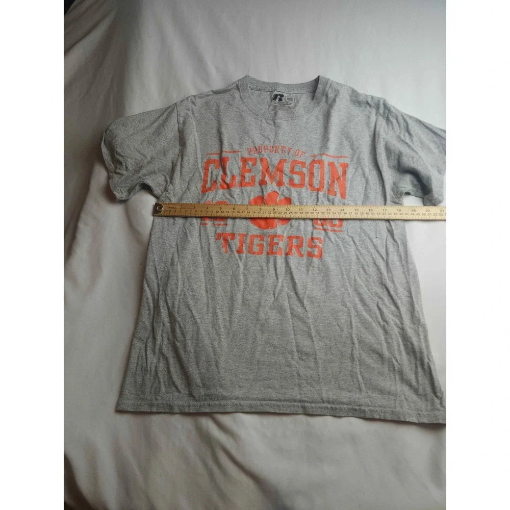 Russell Athletic Clemson Tigers Heather Gray Graphic T-Shirt Mens Medium